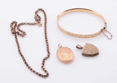 Lot 246 - A collection of rolled gold