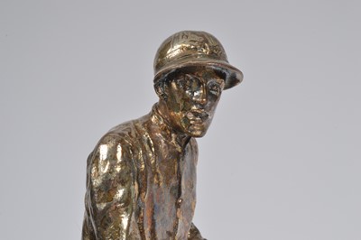 Lot 318 - A late Victorian silver plated model of a race horse and jockey by Elkington & Co and designed by Adrian Jones