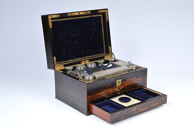 Lot 329 - A Victorian travelling dressing box