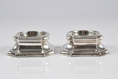 Lot 332 - A pair of George III silver trench salts