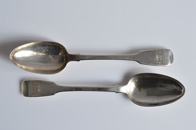 Lot 335 - A pair of George IV silver tablespoons by RB