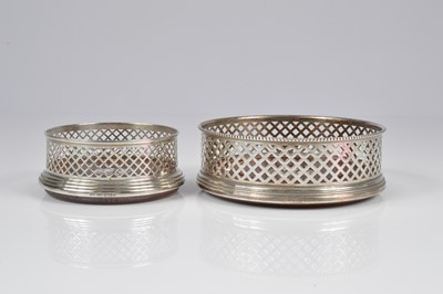 Lot 345 - Two modern silver coasters