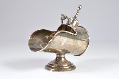 Lot 350 - A George V period silver sugar scuttle and scoop by James Deakin & Sons