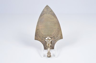 Lot 360 - A Victorian silver presentation trowel blade