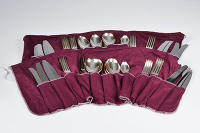 Lot 379 - A mid 20th century silver plated canteen of cutlery for eight