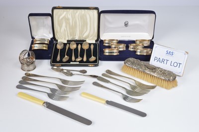 Lot 380 - A collection of silver and silver plate