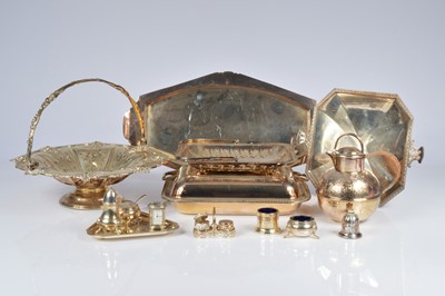 Lot 397 - A collection of silver plated items