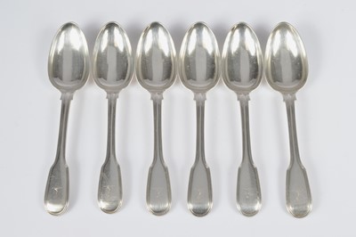 Lot 401 - A set of six Victorian silver desert spoons by Elizabeth Eaton