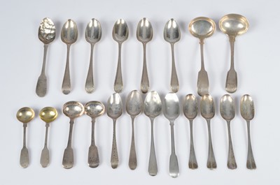 Lot 410 - A group of Georgian & later spoons