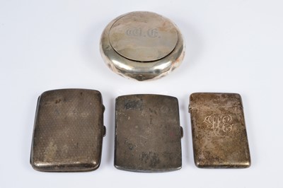 Lot 411 - Four smoking related silver items