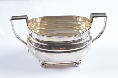 Lot 424 - A 1950s silver four piece coffee and tea set