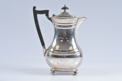 Lot 424 - A 1950s silver four piece coffee and tea set