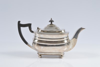 Lot 424 - A 1950s silver four piece coffee and tea set