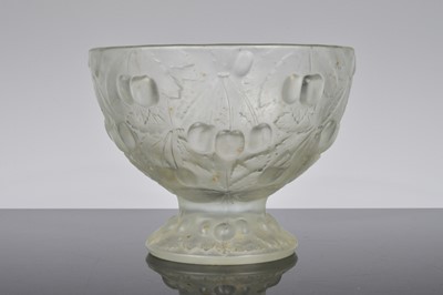 Lot 6 - An Art Deco period frosted glass footed bowl