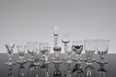 Lot 10 - A collection of antique up to modern glasses