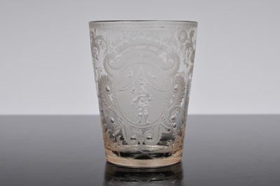 Lot 13 - A fine late Georgian engraved beaker