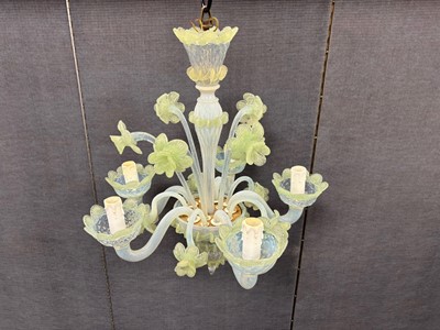 Lot 33 - A mid 20th century Venetian glass chandelier