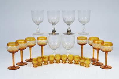 Lot 37 - A set of eight mid 20th century Bohemian Hock glasses