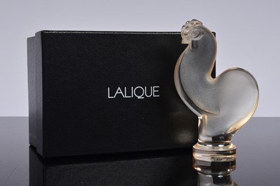 Lot 40 - A modern Lalique glass rooster