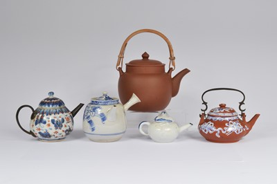Lot 58 - Five Chinese teapots
