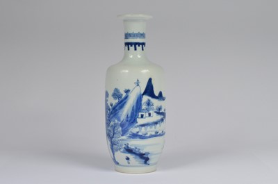 Lot 62 - A Chinese blue and white porcelain bottle vase