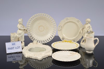 Lot 90 - A collection of Creamware style items