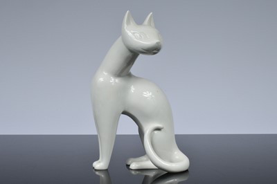 Lot 115 - A modern KPM Berlin porcelain figure of a pussy cat designed by Johannes Henke