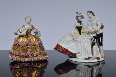 Lot 121 - Two continental porcelain figures