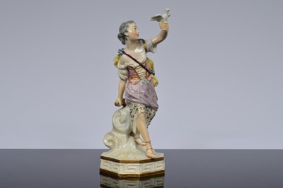 Lot 124 - A restored Meissen porcelain figure after Acier