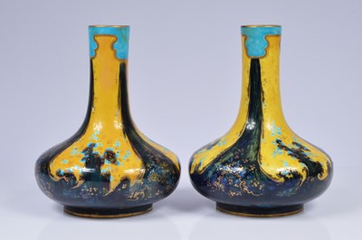 Lot 144 - A pair of late 19th or early 20th century pottery vases by Bernard Moore
