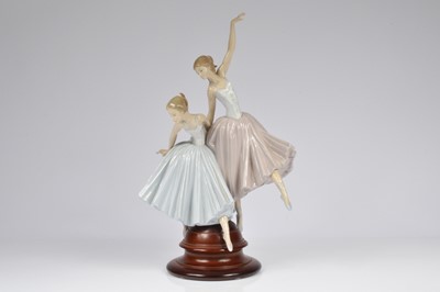 Lot 150 - A Lladro porcelain figure of a pair of dancing ballerinas