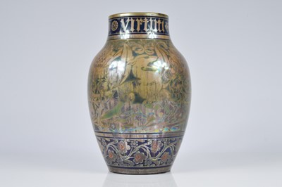 Lot 157 - A fine and rare Arts & Crafts period Pilkington Royal Lancastrian Pottery lustre vase