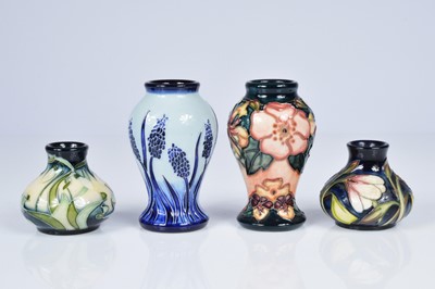 Lot 170 - Four small modern Moorcroft Pottery vases