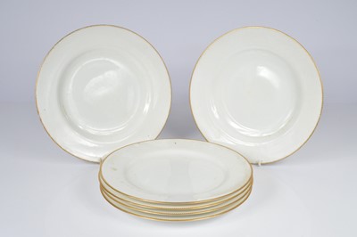 Lot 178 - A set of six late Victorian or Edwardian Spode porcelain dinner plates
