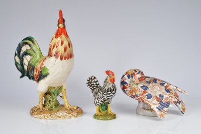 Lot 180 - A large Italian ceramic figure of a cockerel
