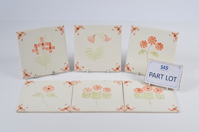Lot 191 - A large set of Rye Pottery hand painted dust pressed tiles
