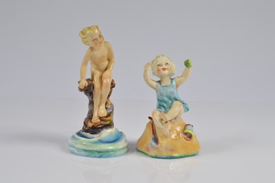 Lot 192 - Two early 20th century Royal Worcester Freda Doughty child figurines
