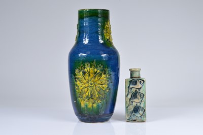 Lot 194 - An Italian pottery vase and another