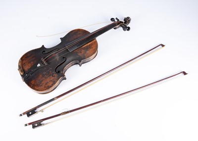 Lot 524 - Violin / Bows