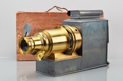 Lot 10 - A John Wrench London Tinplate & Brass Magic Lantern