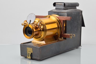 Lot 11 - A John Wrench London Tinplate & Brass Magic Lantern