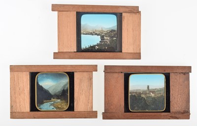 Lot 28 - Sixty Three Mahogany Mounted Magic Lantern Slides
