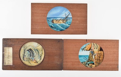 Lot 29 - Twenty Seven Mahogany Mounted Magic Lantern Slides