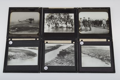 Lot 42 - Approx 160 3¼'' B&W Magic Lantern Slides Relating to a WWI RAF Squadron