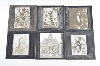 Lot 46 - Two Wood Slide Carriers of Artist Related 3¼'' Magic lantern Slides