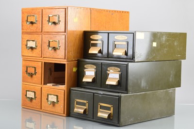 Lot 62 - Five Oak Index Card Drawers